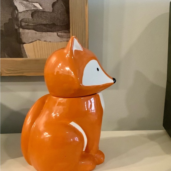 Adorable Orange Fox Ceramic Cookie/Storage Jar - Picture 5 of 7